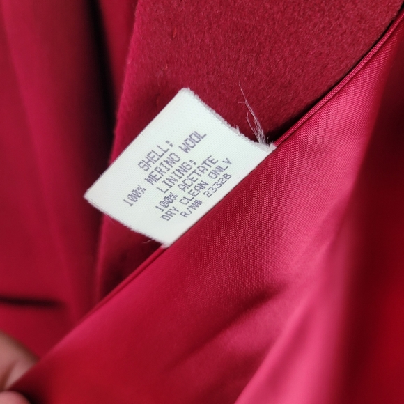 Pendleton Red Merino Wool Coat 4P - Picture 12 of 13